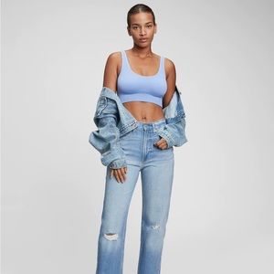 High Rise 90’s Loose Jeans Organic Cotton with Washwell-28 Short- Light indigo